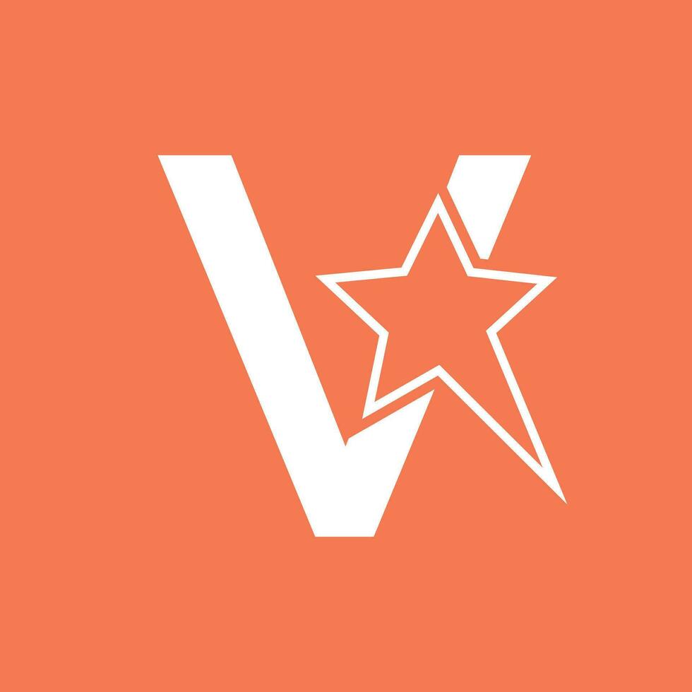 Estrela logotipo em carta v comovente Estrela símbolo vetor modelo
