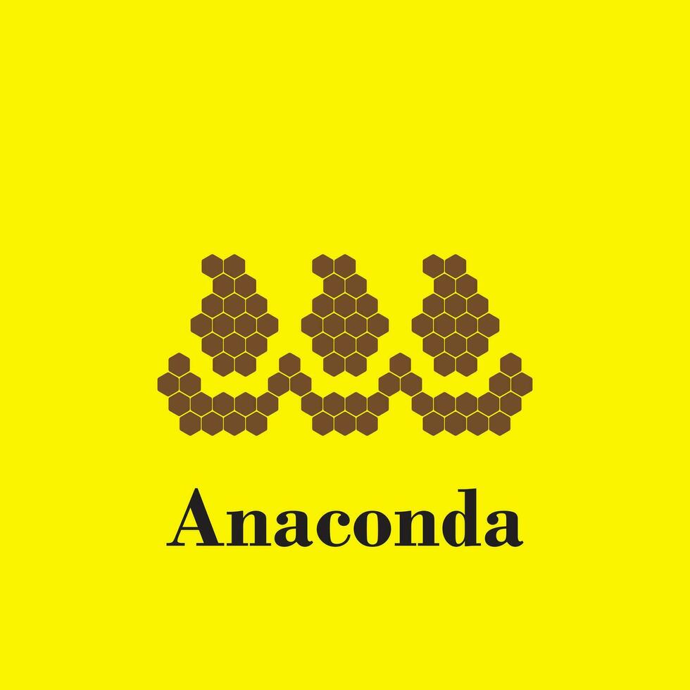 anaconda pele logotipo vetor