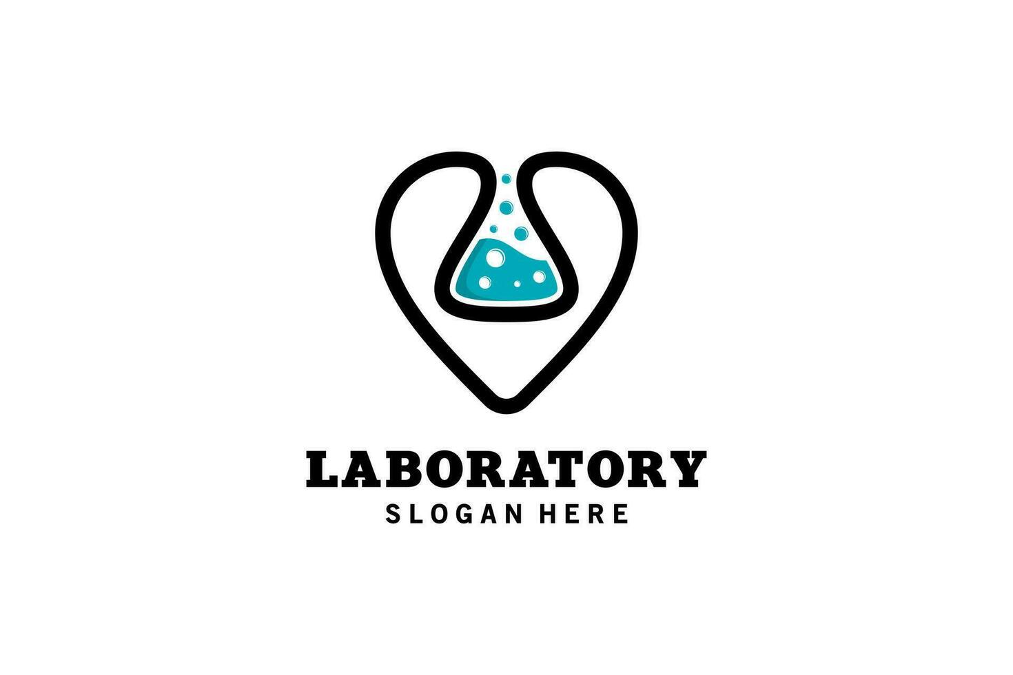 coração laboratório logotipo projeto, criativo laboratório ícone símbolo vetor ilustração