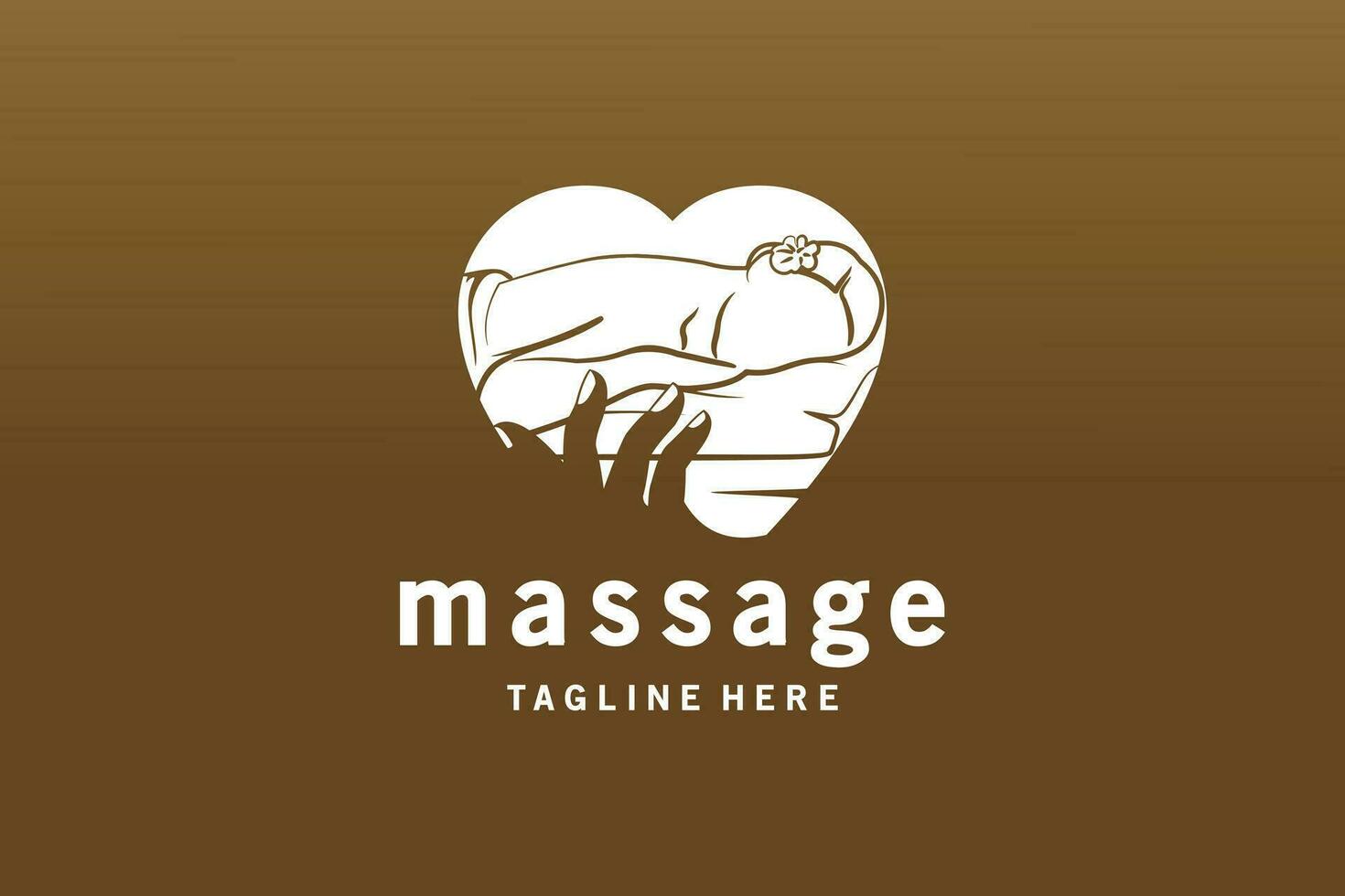 massagem logotipo Projeto para mulheres saúde e beleza Cuidado com amor conceito vetor