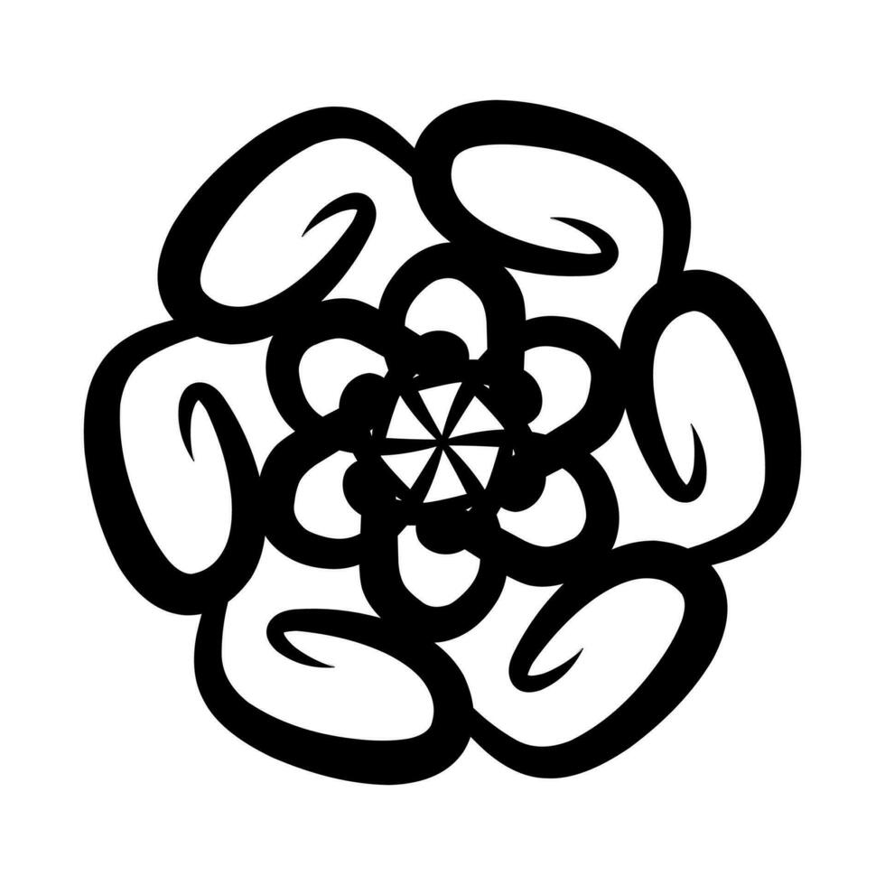 Preto ornamental flor logotipo projeto, adequado para do utilizador Como seu o negócio ícone dentro a campo do beleza ou decoração vetor
