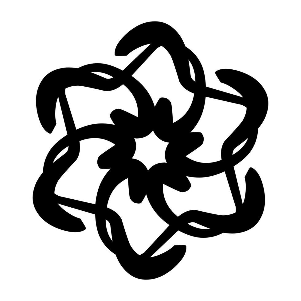 Preto ornamental flor logotipo projeto, adequado para do utilizador Como seu o negócio ícone dentro a campo do beleza ou decoração vetor