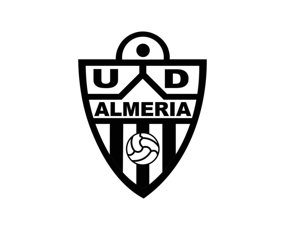 Almeria clube símbolo logotipo Preto la liga Espanha futebol abstrato Projeto vetor ilustração