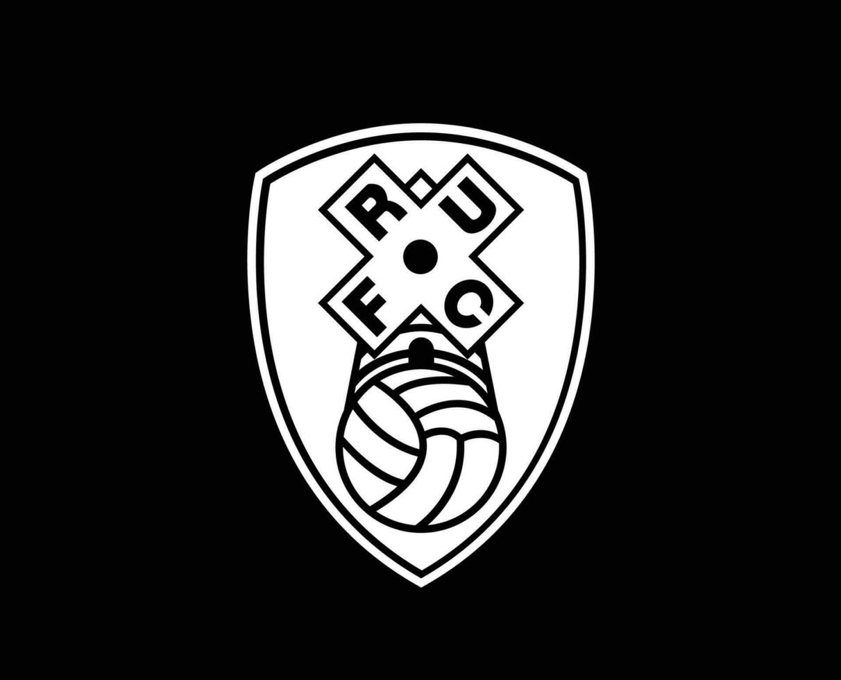 Rotherham Unidos clube símbolo logotipo branco premier liga futebol abstrato Projeto vetor ilustração com Preto fundo