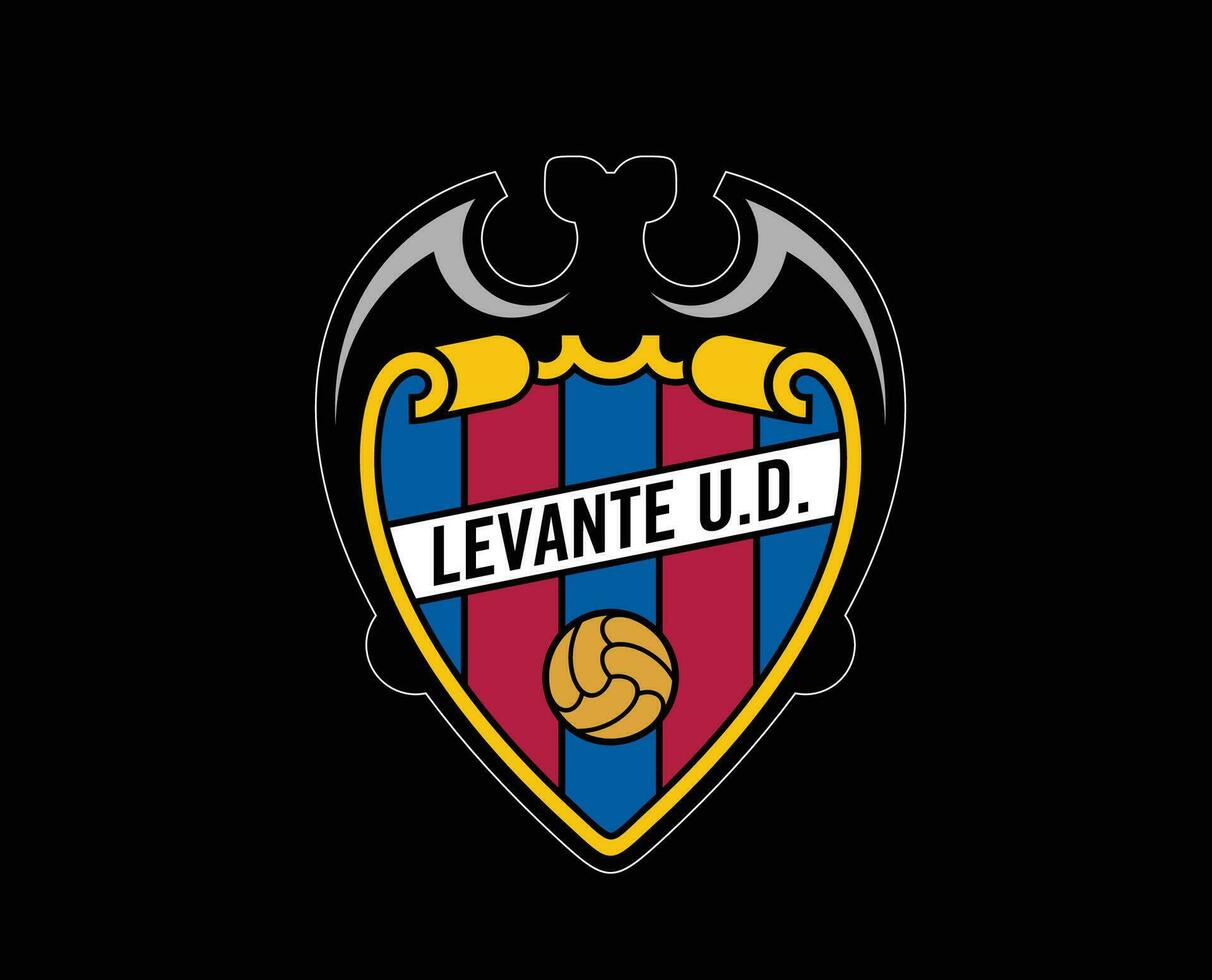 levante clube símbolo logotipo la liga Espanha futebol abstrato Projeto vetor ilustração com Preto fundo