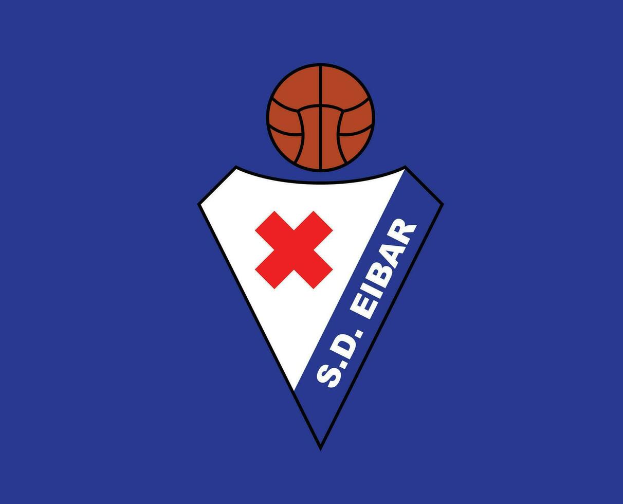 eibar símbolo clube logotipo la liga Espanha futebol abstrato Projeto vetor ilustração com azul fundo