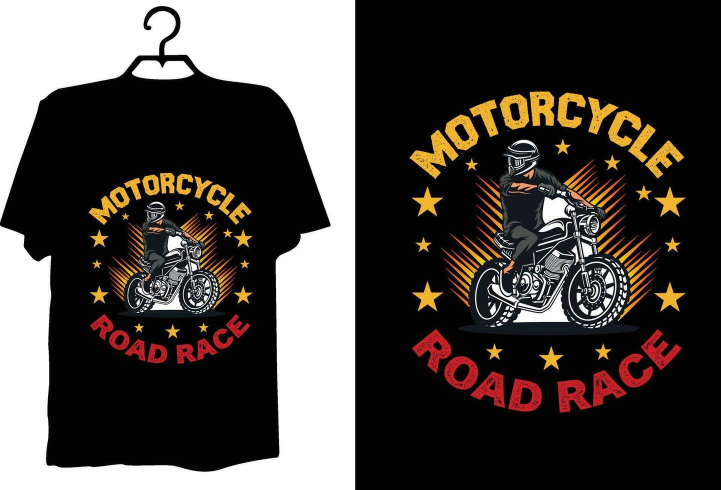 design de camiseta de moto vetor