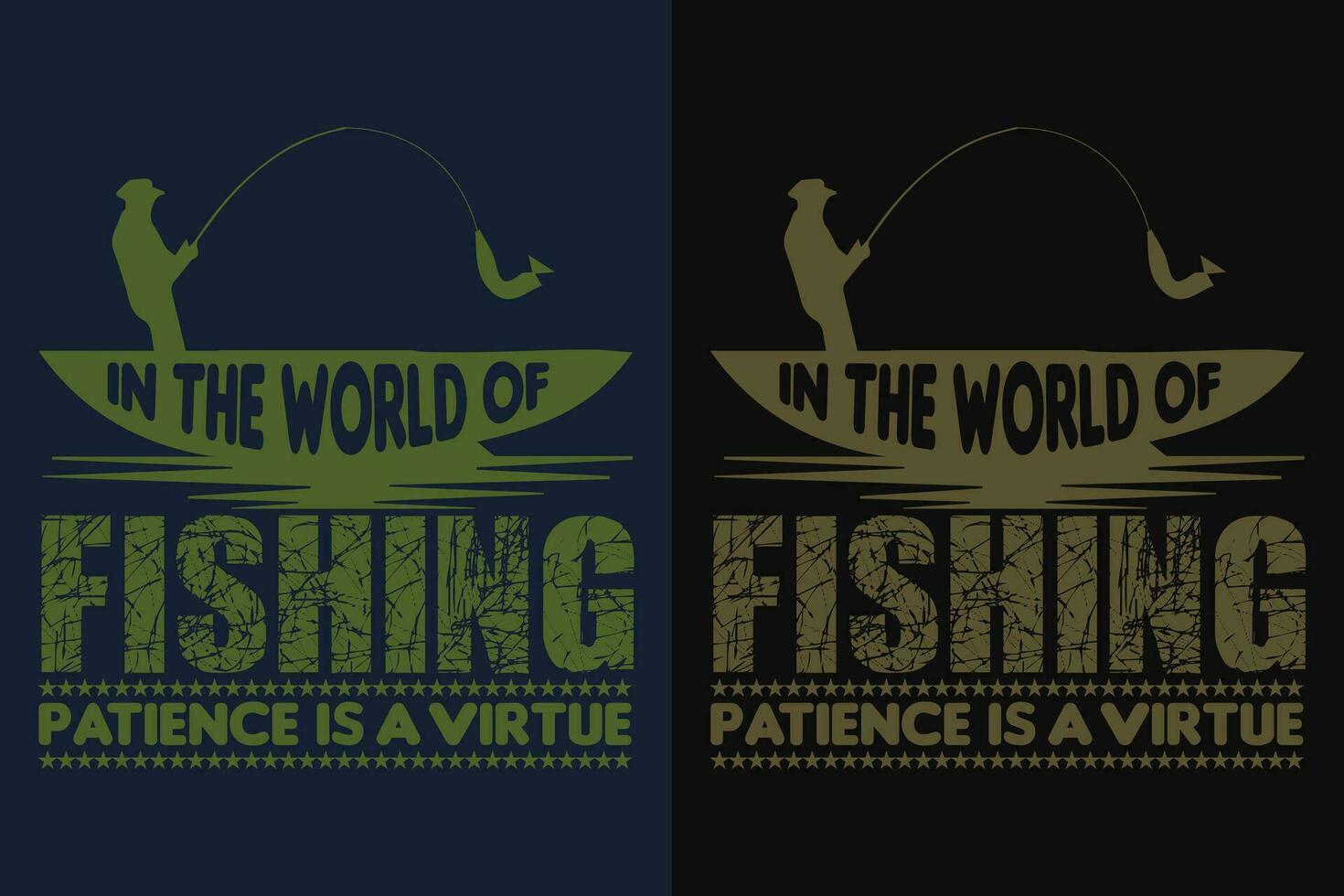 dentro a mundo do pescaria paciência é uma virtude, pescaria camisa, pescador presentes, pescador camiseta, engraçado pescaria camisa, presente para pescador, pescaria presente, pescaria Papai presentes, pescaria amante camisa, vetor
