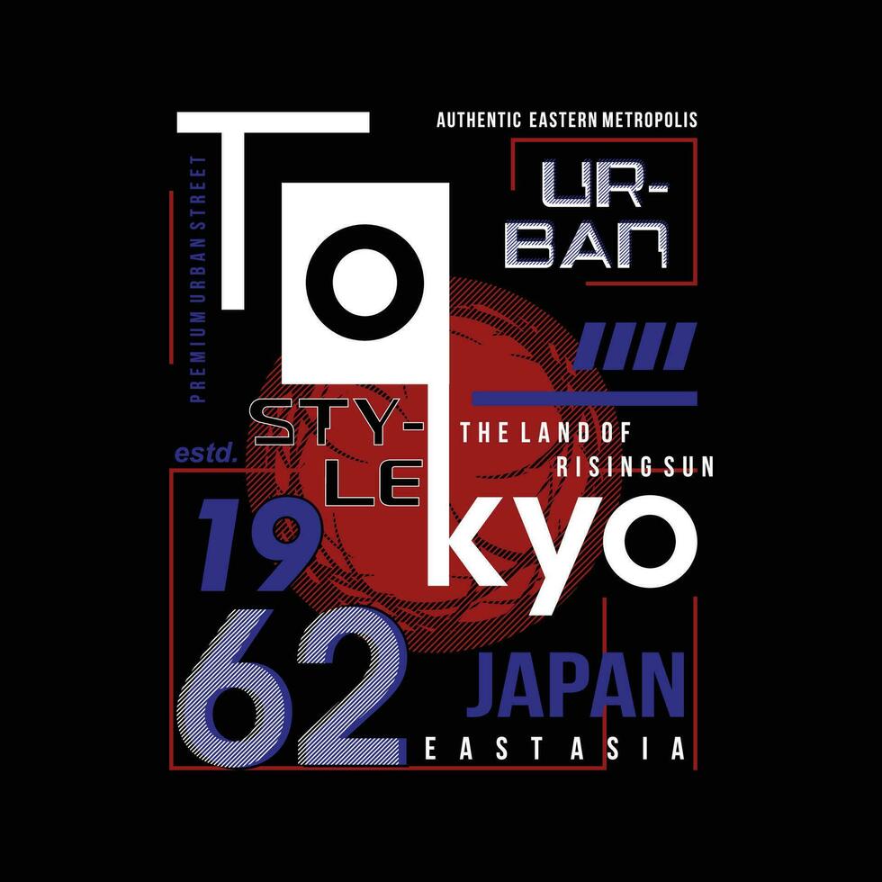 Tóquio Japão abstrato gráfico, tipografia vetor, t camisa Projeto ilustração, Boa para pronto imprimir, e de outros usar vetor