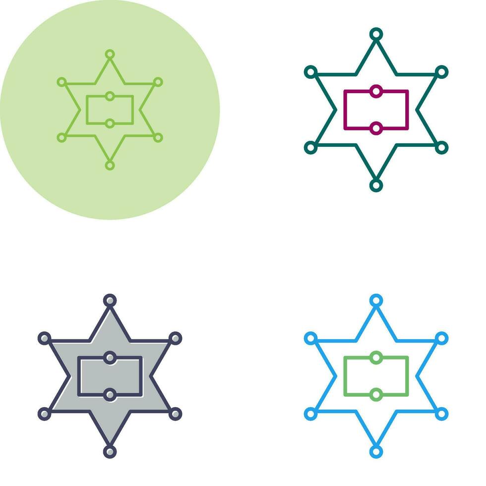 ícone de vetor de distintivo de xerife