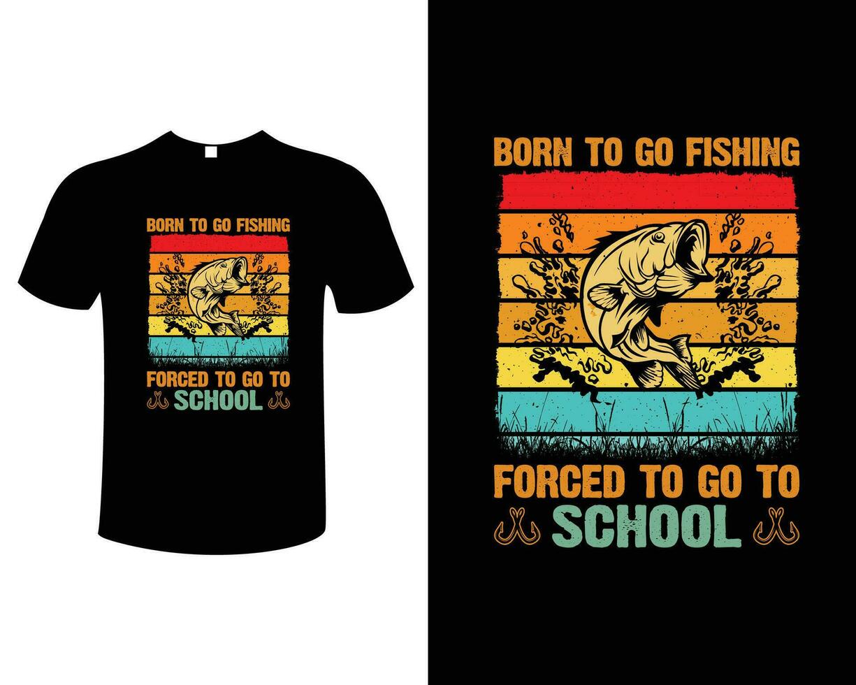 pescaria ilustração vetor tipografia vintage camiseta Projeto modelo