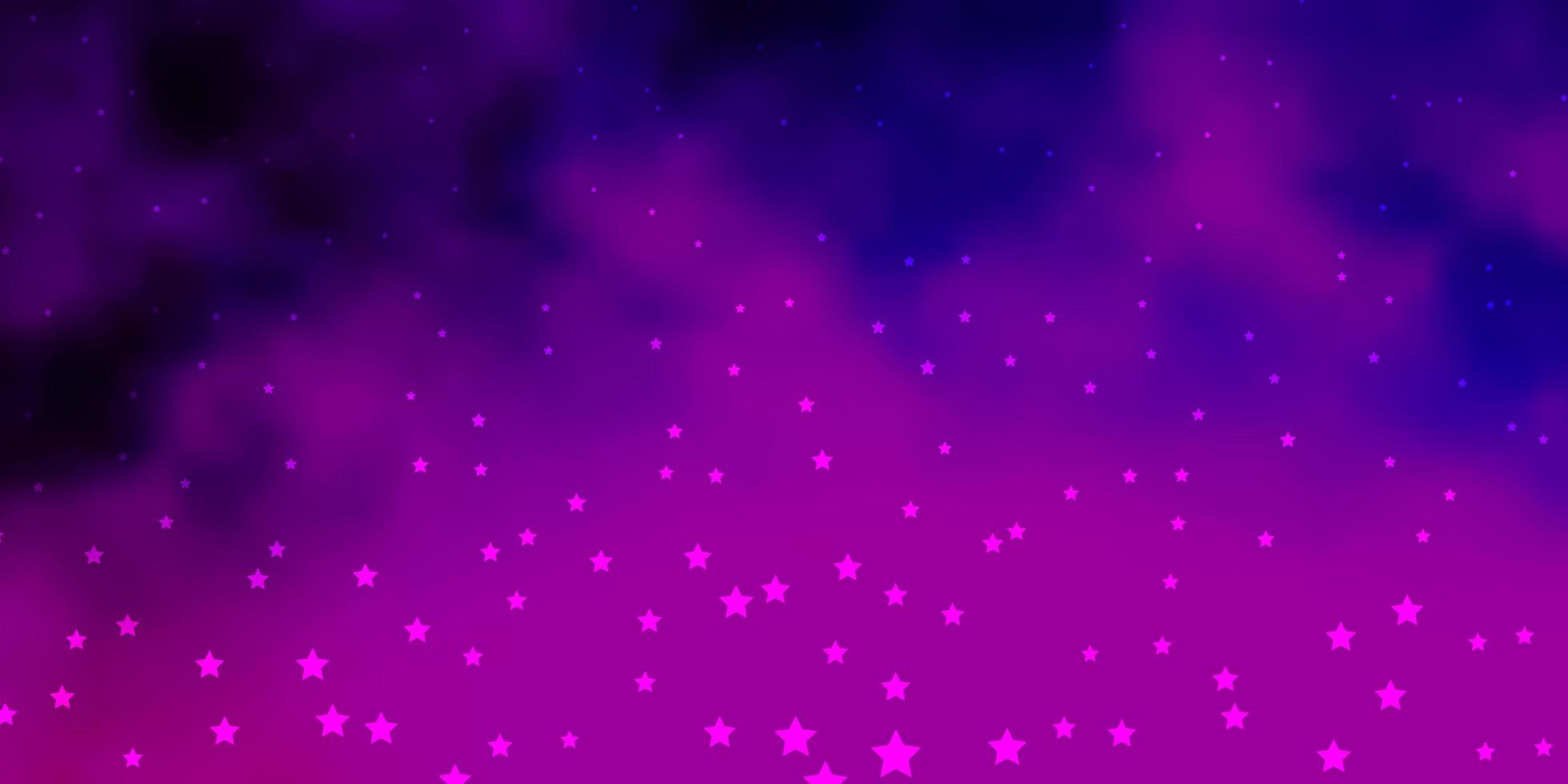 layout de vetor rosa roxo escuro com estrelas brilhantes desfocar design decorativo em estilo simples com padrão de estrelas para páginas de destino de sites