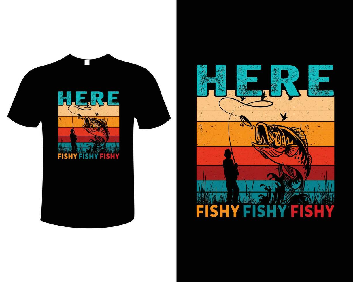 pescaria ilustração vetor tipografia vintage camiseta Projeto modelo