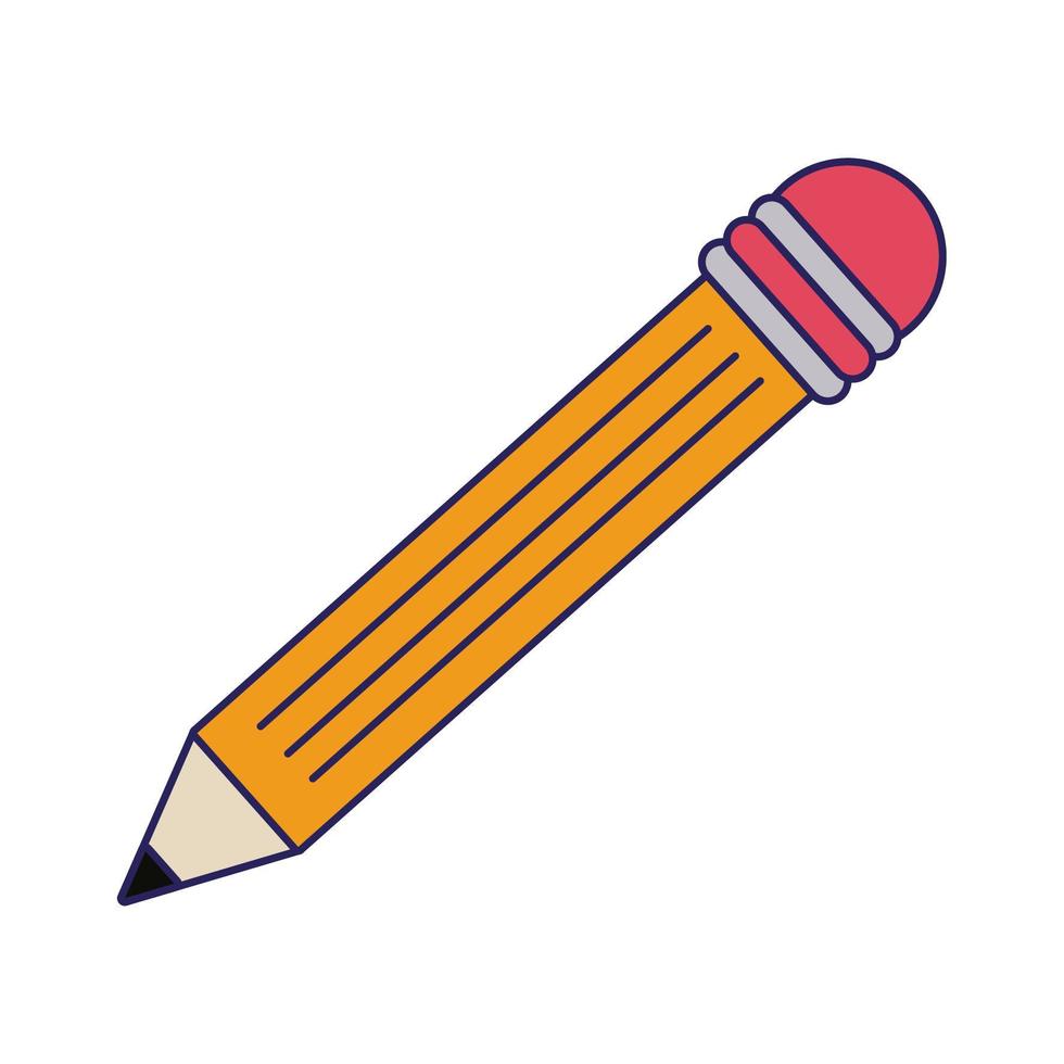 símbolo de desenho a lápis isolado vetor