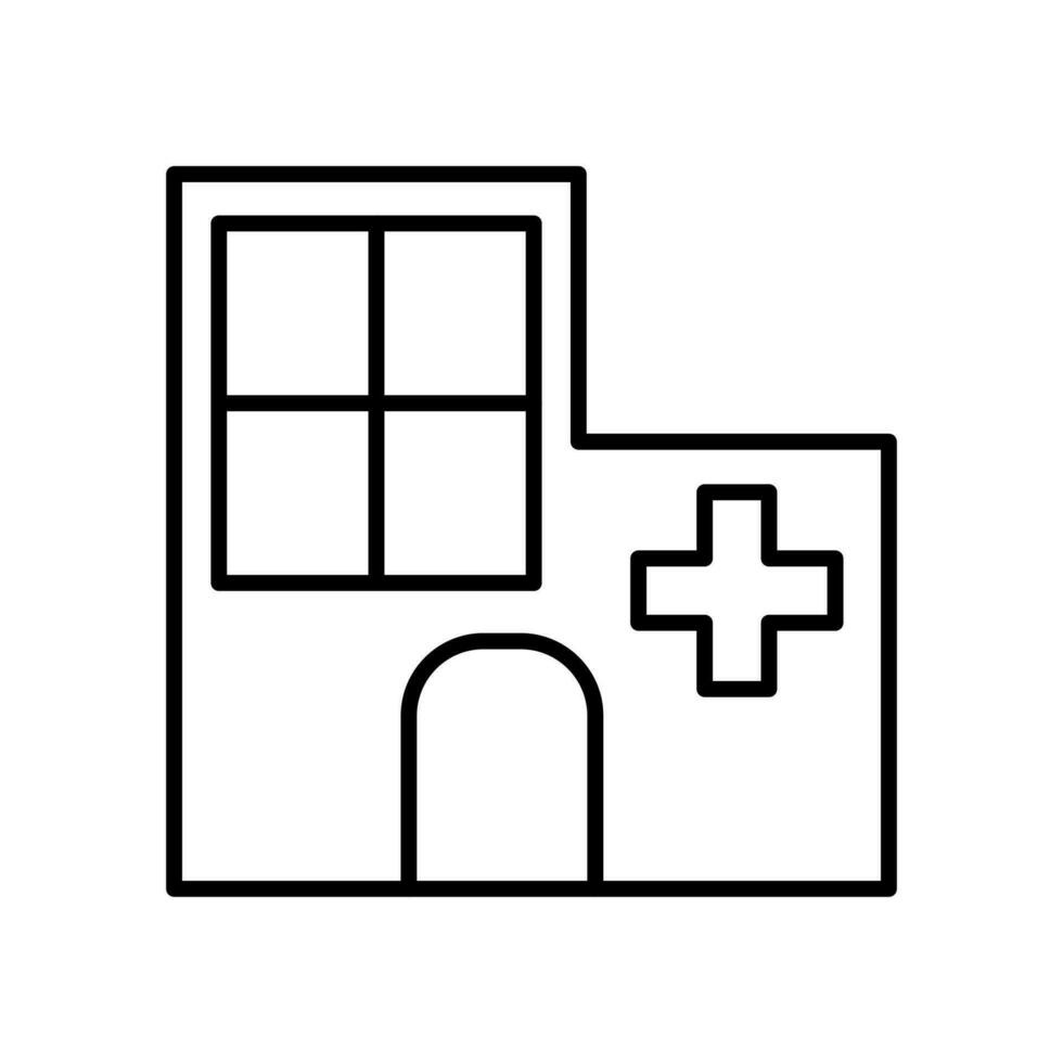 hospital construção ícone vetor logotipo isolado em branco fundo