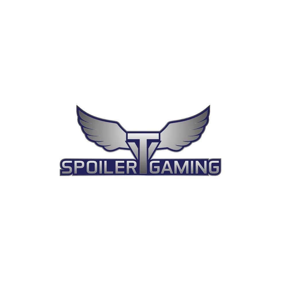 Águia Spoiler jogos logotipo para gamers vetor