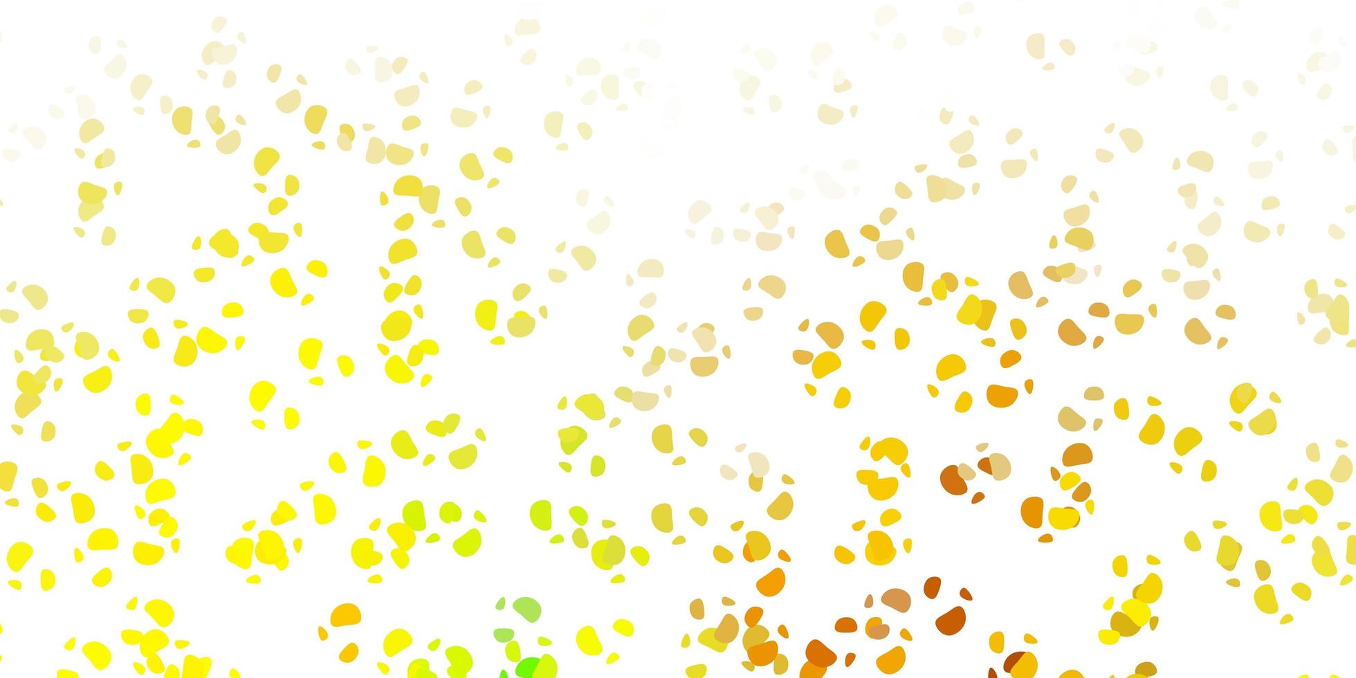 textura de vetor verde-claro amarelo com formas de memphis