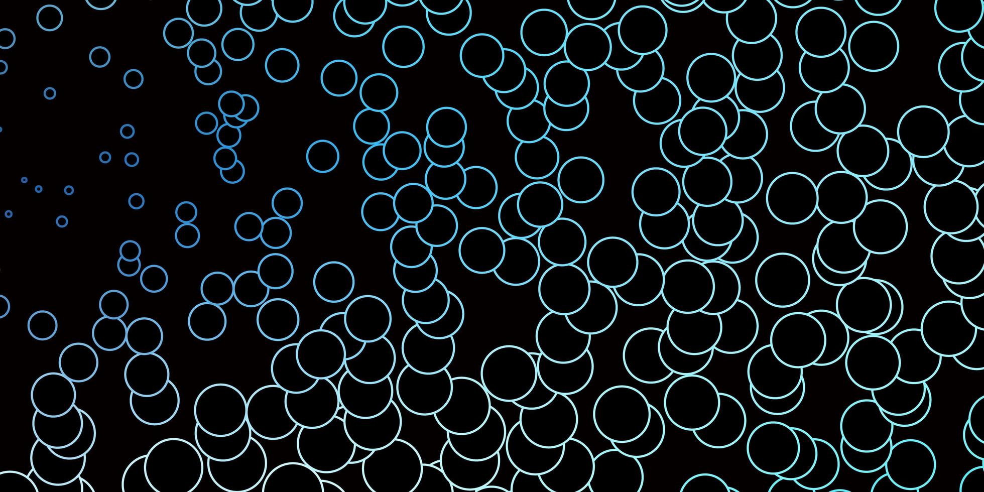 pano de fundo vector azul escuro com círculos