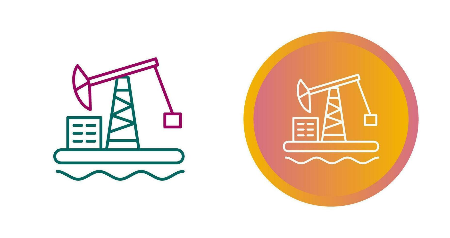 ícone de vetor de plataforma de petróleo