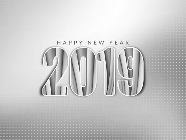 Feliz ano novo 2019 fundo de saudação vetor
