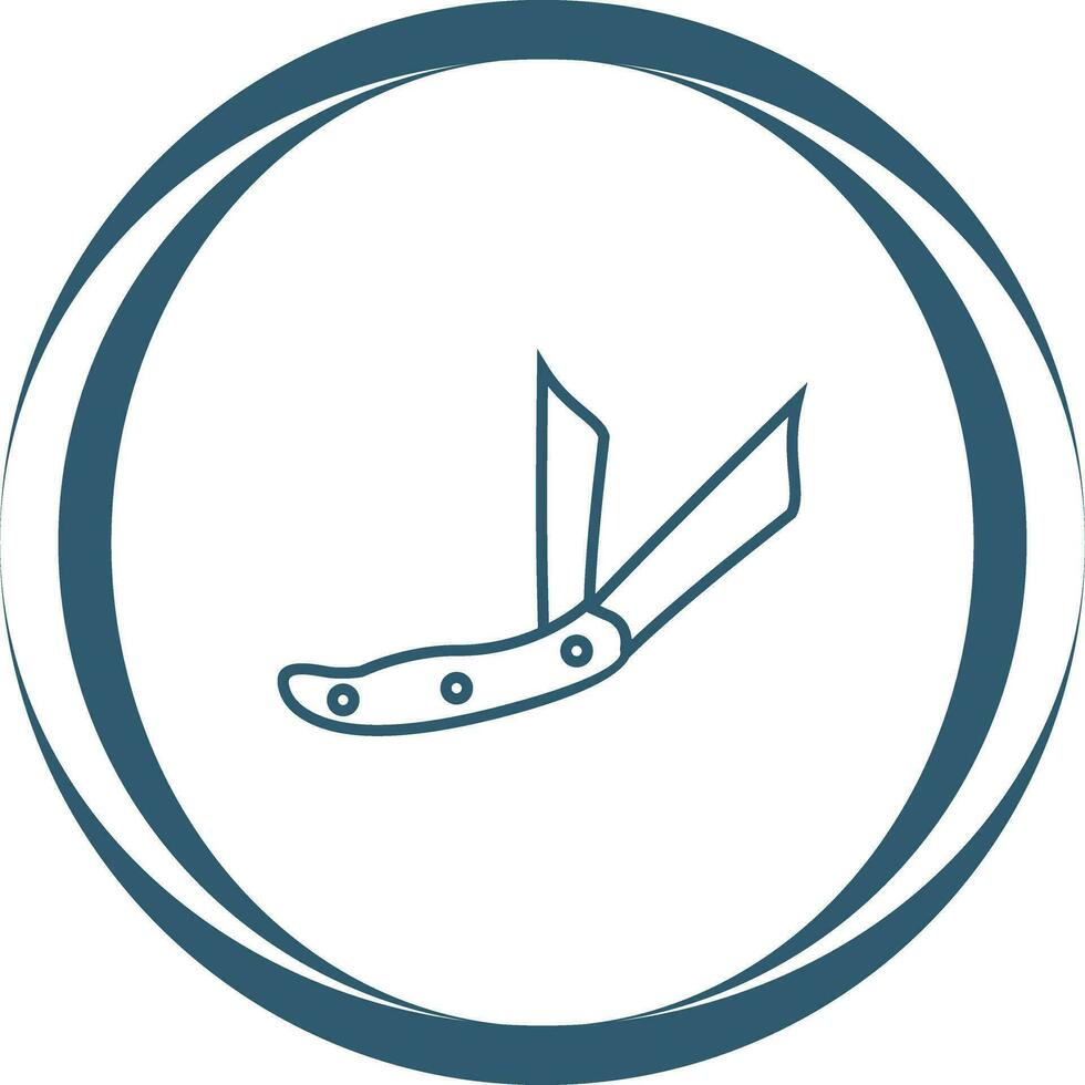 ícone de vetor de canivete de guarda florestal