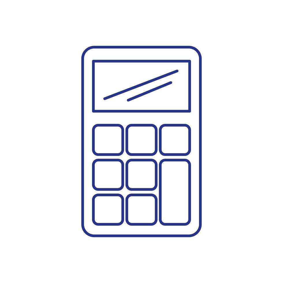 calculadora matemática finanças isoladas ícone vetor