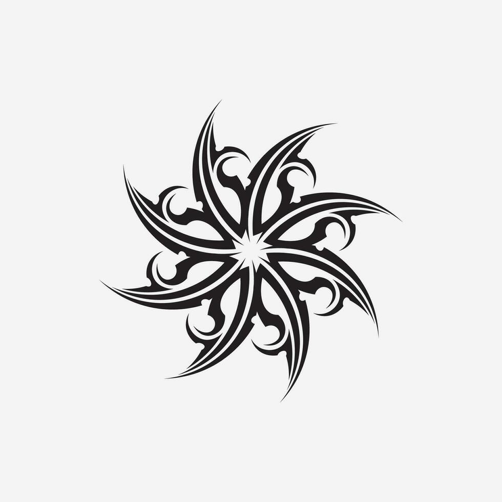 ícone de design de logotipo de vetor tribal preto e sinal tribal