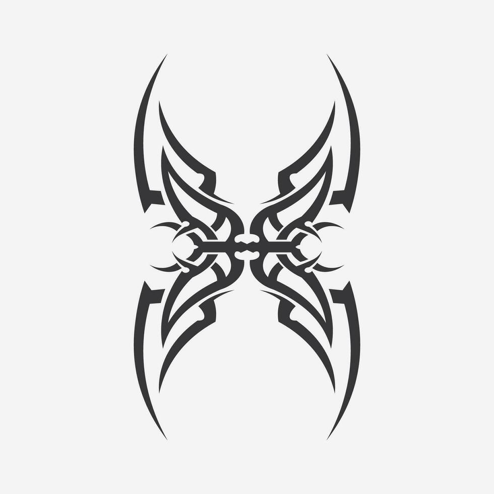 ícone de design de logotipo de vetor tribal preto e sinal tribal