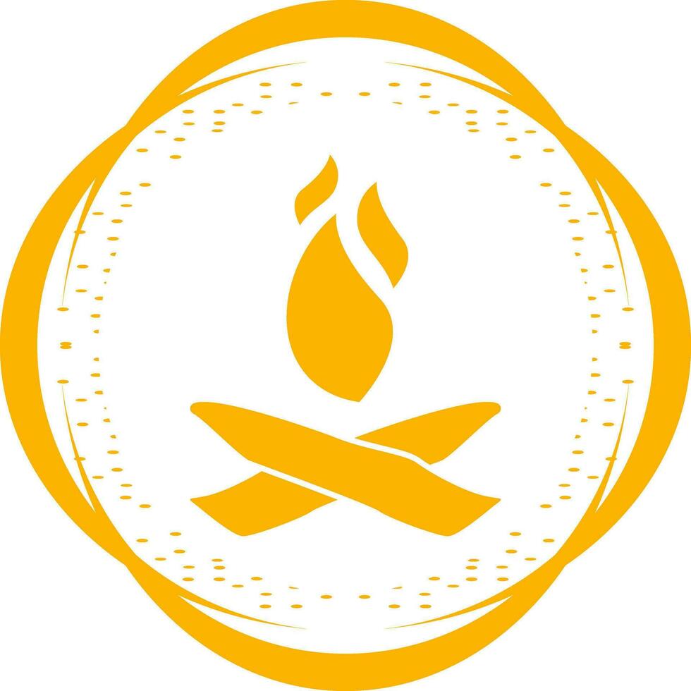 ícone de vetor de fogo de acampamento