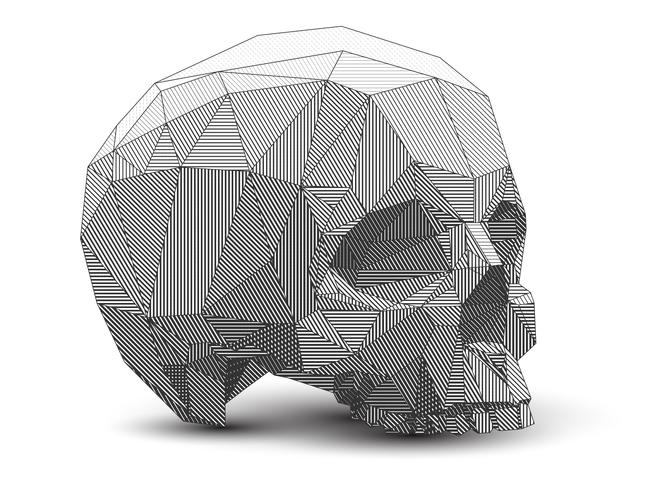 Desenho 3D poligonal. vetor