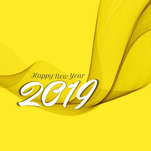 Feliz ano novo 2019 elegante fundo de saudação vetor