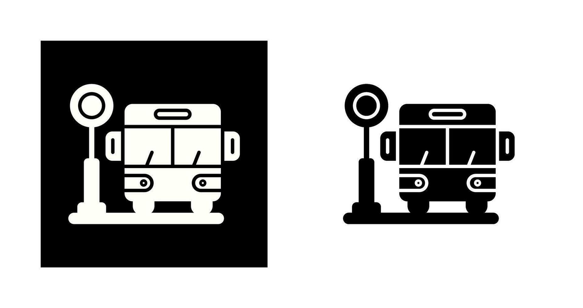 ícone de vetor de parada de ônibus