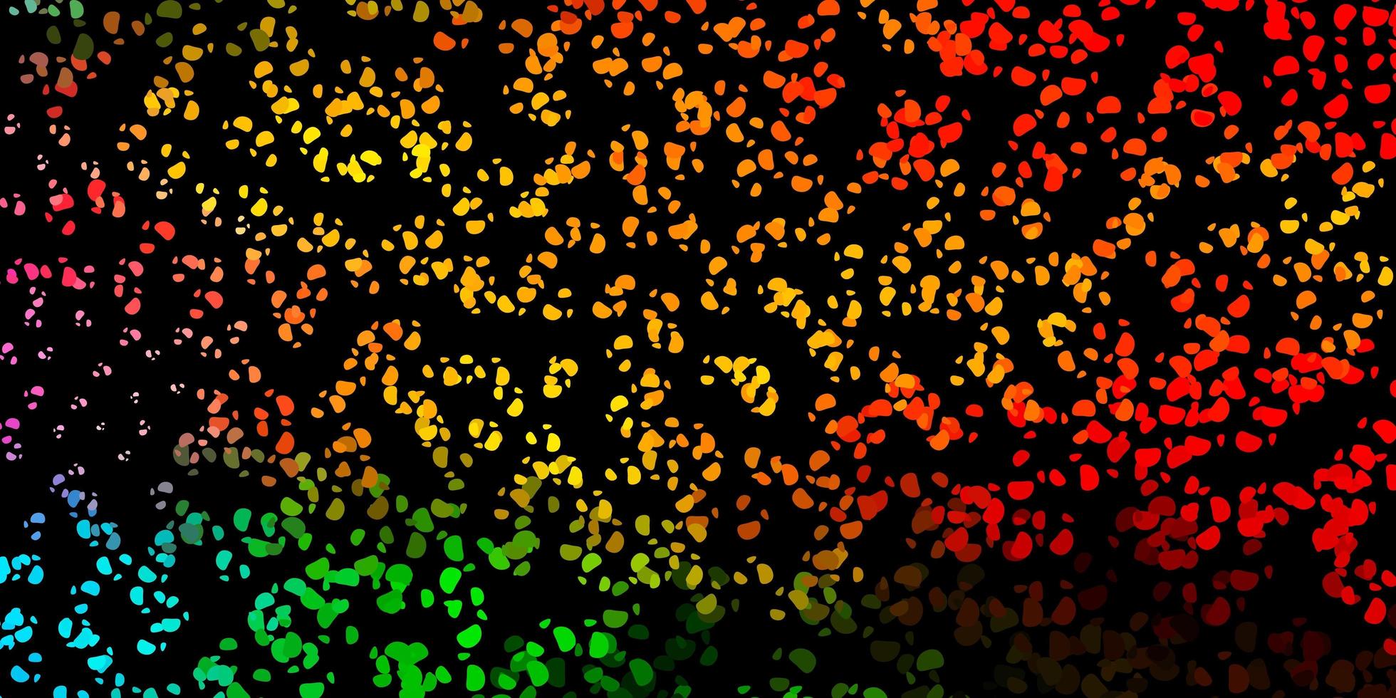 pano de fundo escuro multicolorido com formas caóticas vetor