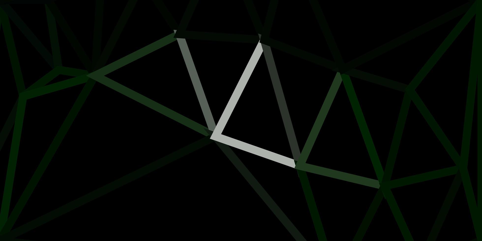 modelo de mosaico de triângulo de vetor verde escuro