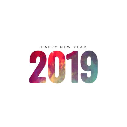 Fundo bonito feliz ano novo de 2019 vetor