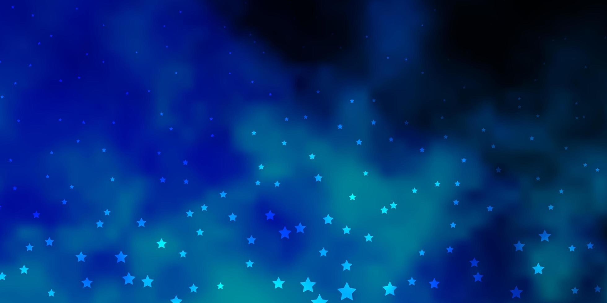 textura vector azul escura com belas estrelas