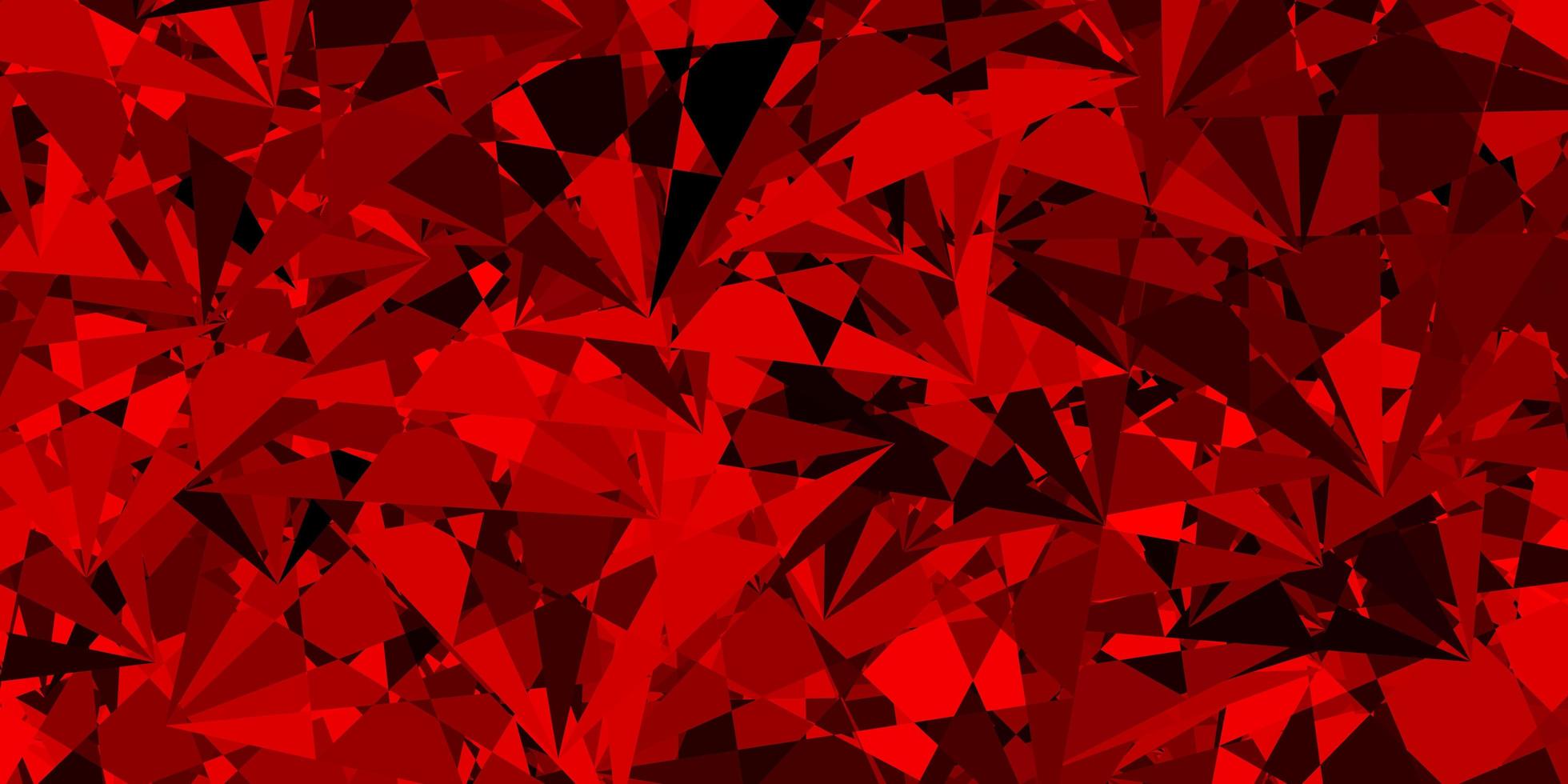 pano de fundo vector vermelho-escuro com linhas de triângulos