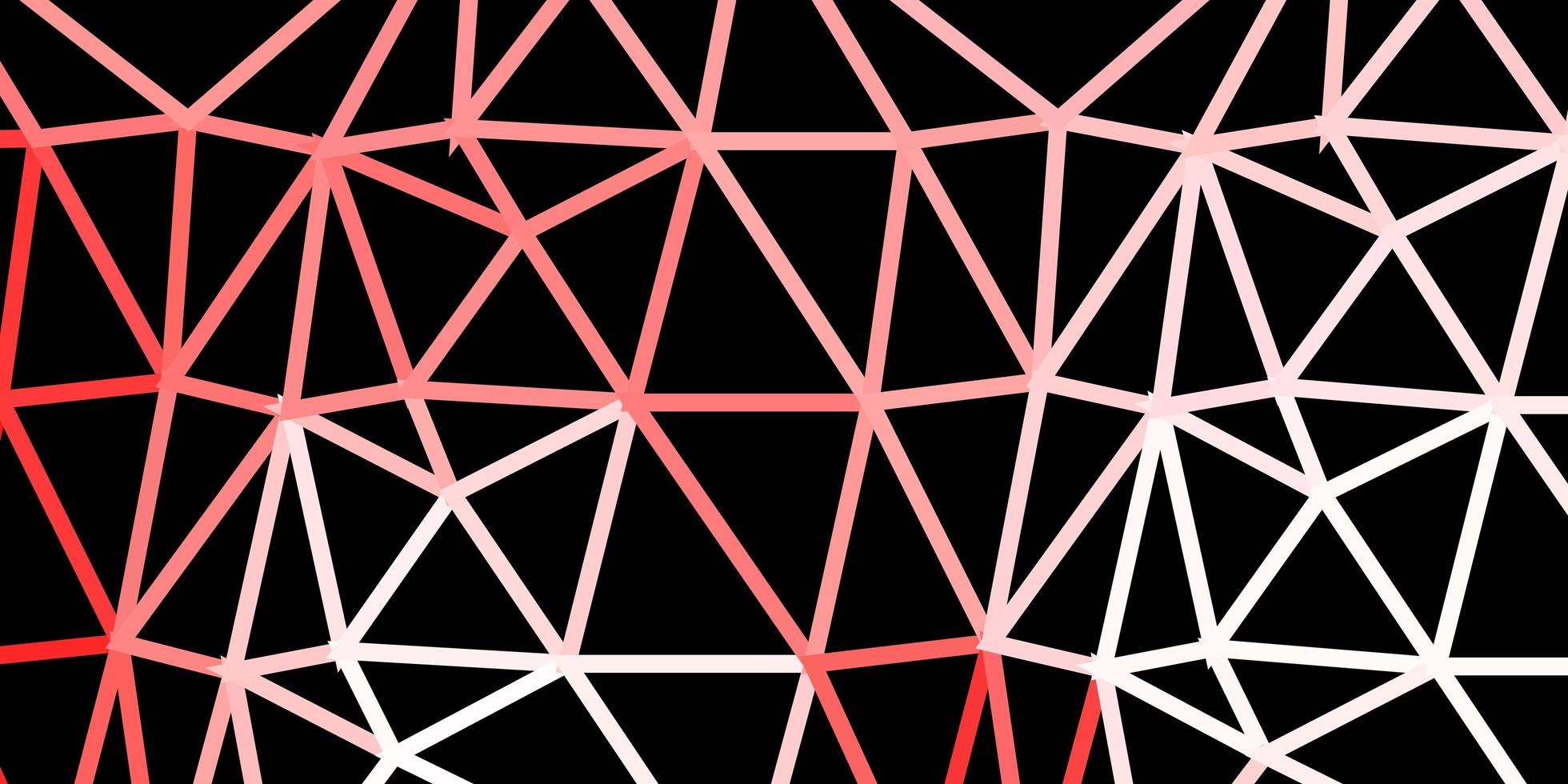 desenho de mosaico de triângulo de vetor vermelho claro