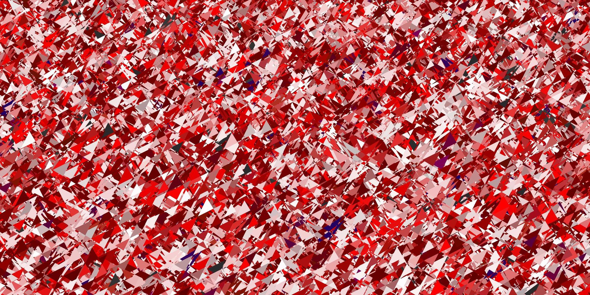 textura vector vermelho claro com estilo triangular