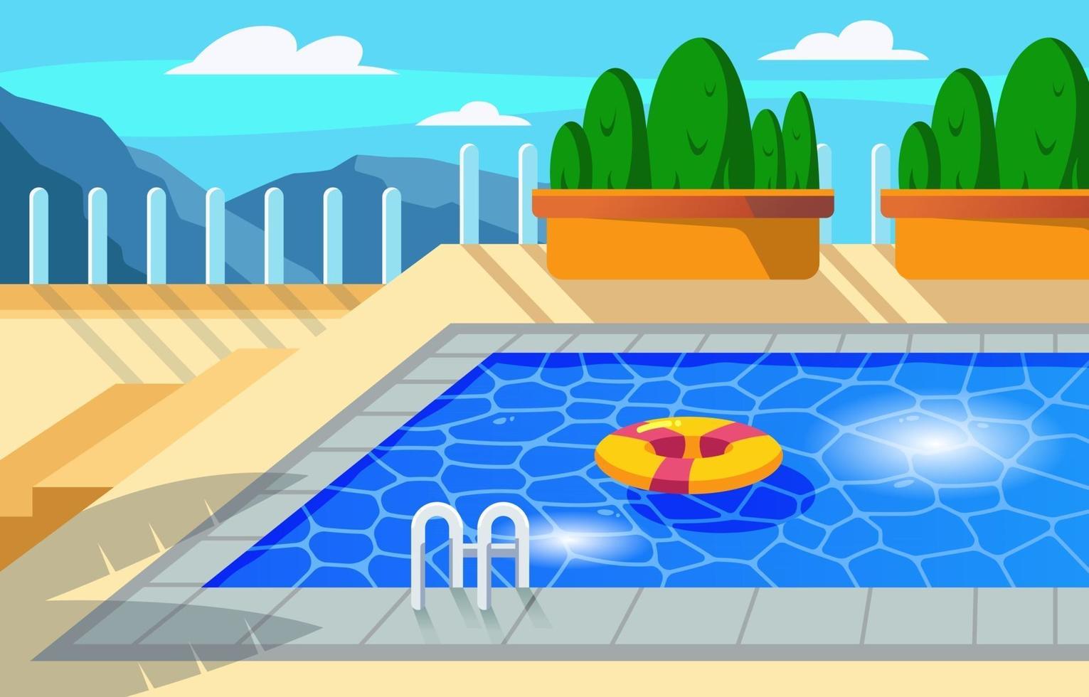 fundo da piscina vetor