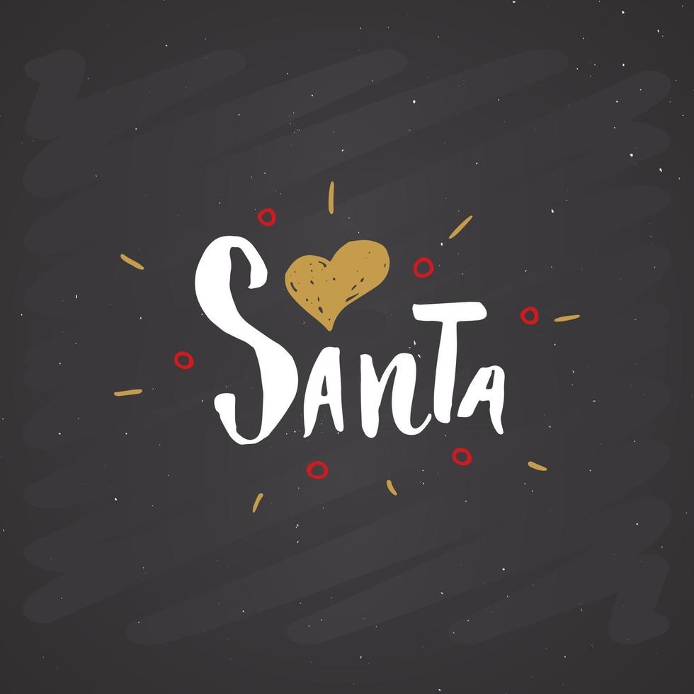 letras caligráficas de feliz Natal. design tipográfico de saudações. letras de caligrafia para saudação de feriado. mão desenhada letras ilustração vetorial de texto vetor