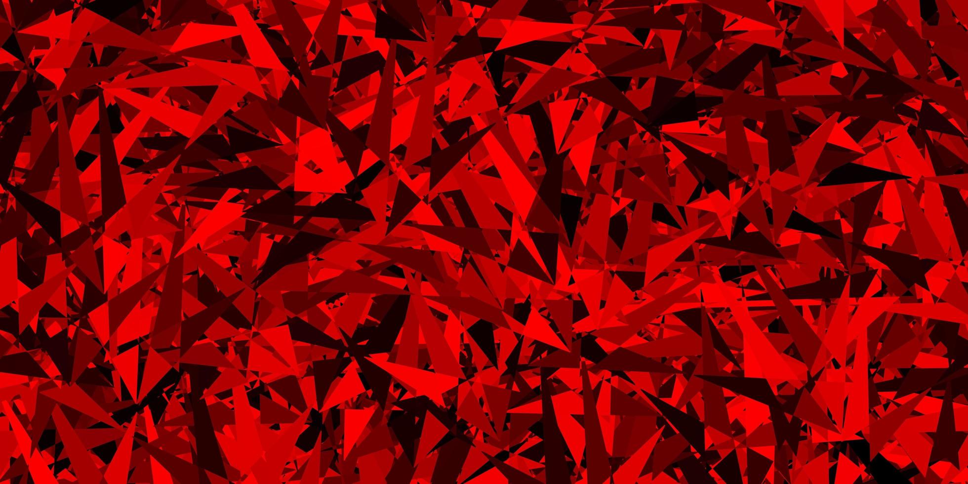 textura vector vermelho escuro com estilo triangular