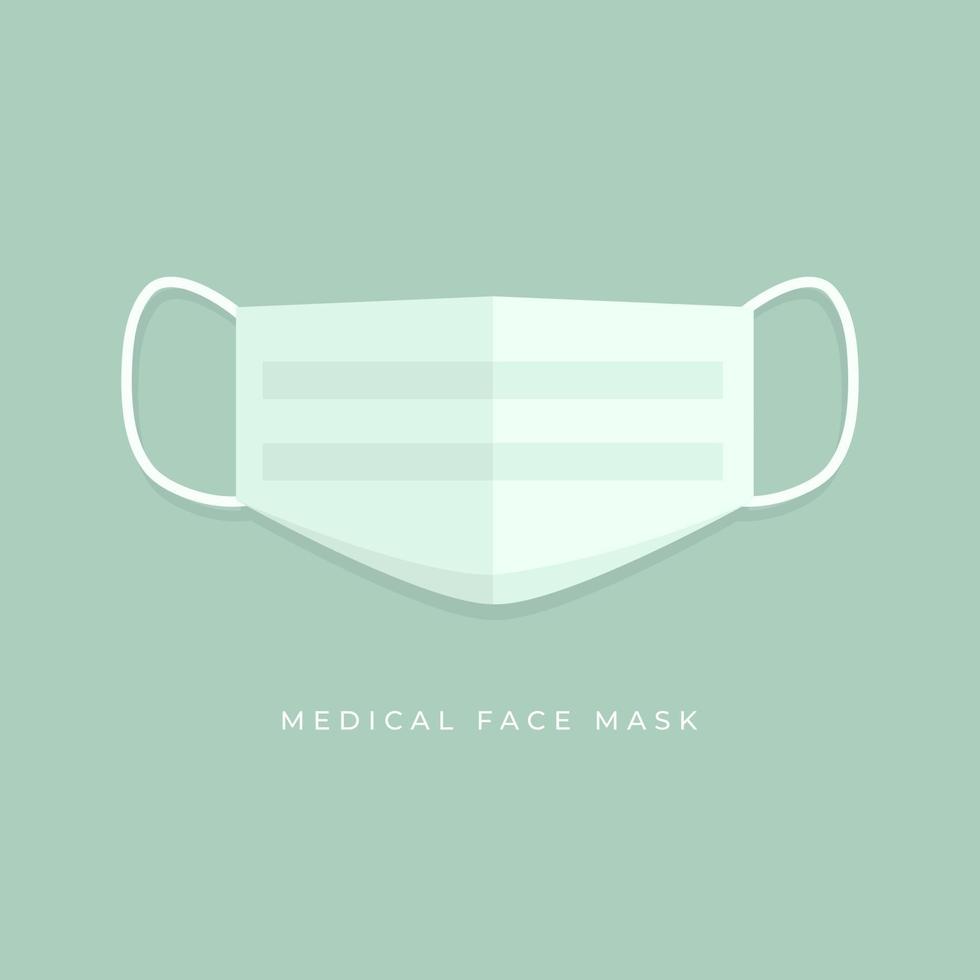 símbolo do ícone de máscara facial médica simples. vetor
