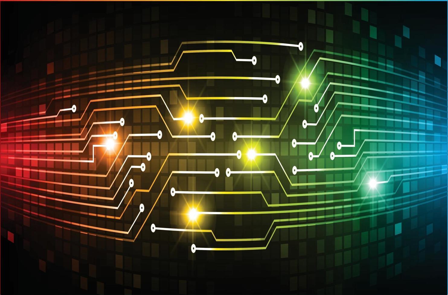 fundo de conceito de tecnologia futura de circuito cibernético vetor