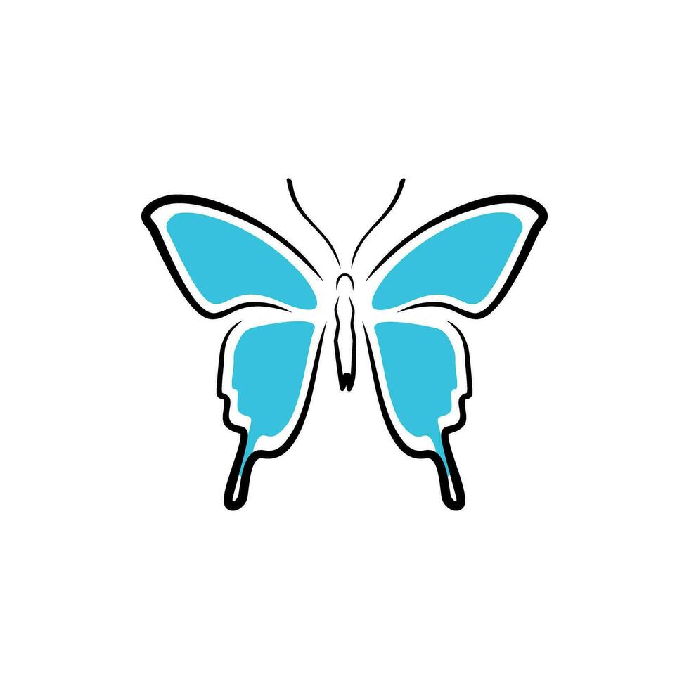 borboleta logotipo modelo vetor ilustração. adequado para seu Projeto precisar, logotipo, ilustração, animação, etc.