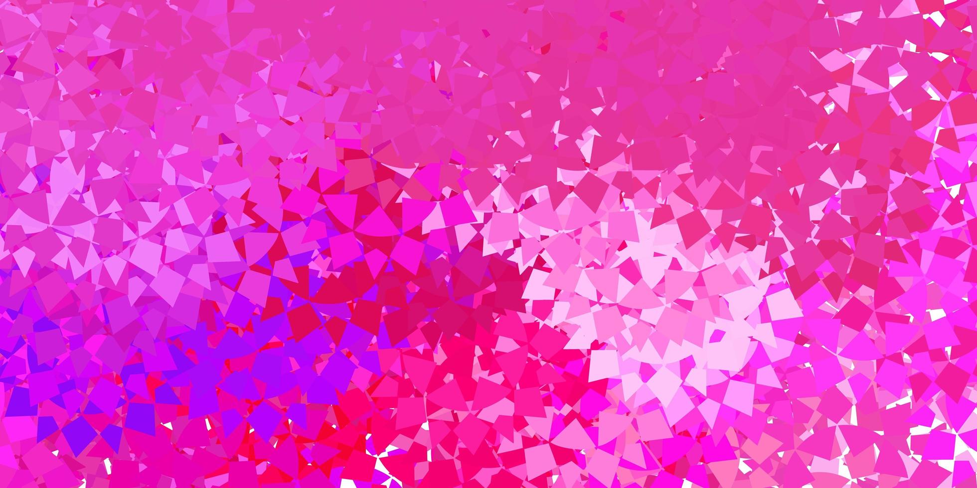 fundo de vetor rosa roxo escuro com linhas de triângulos