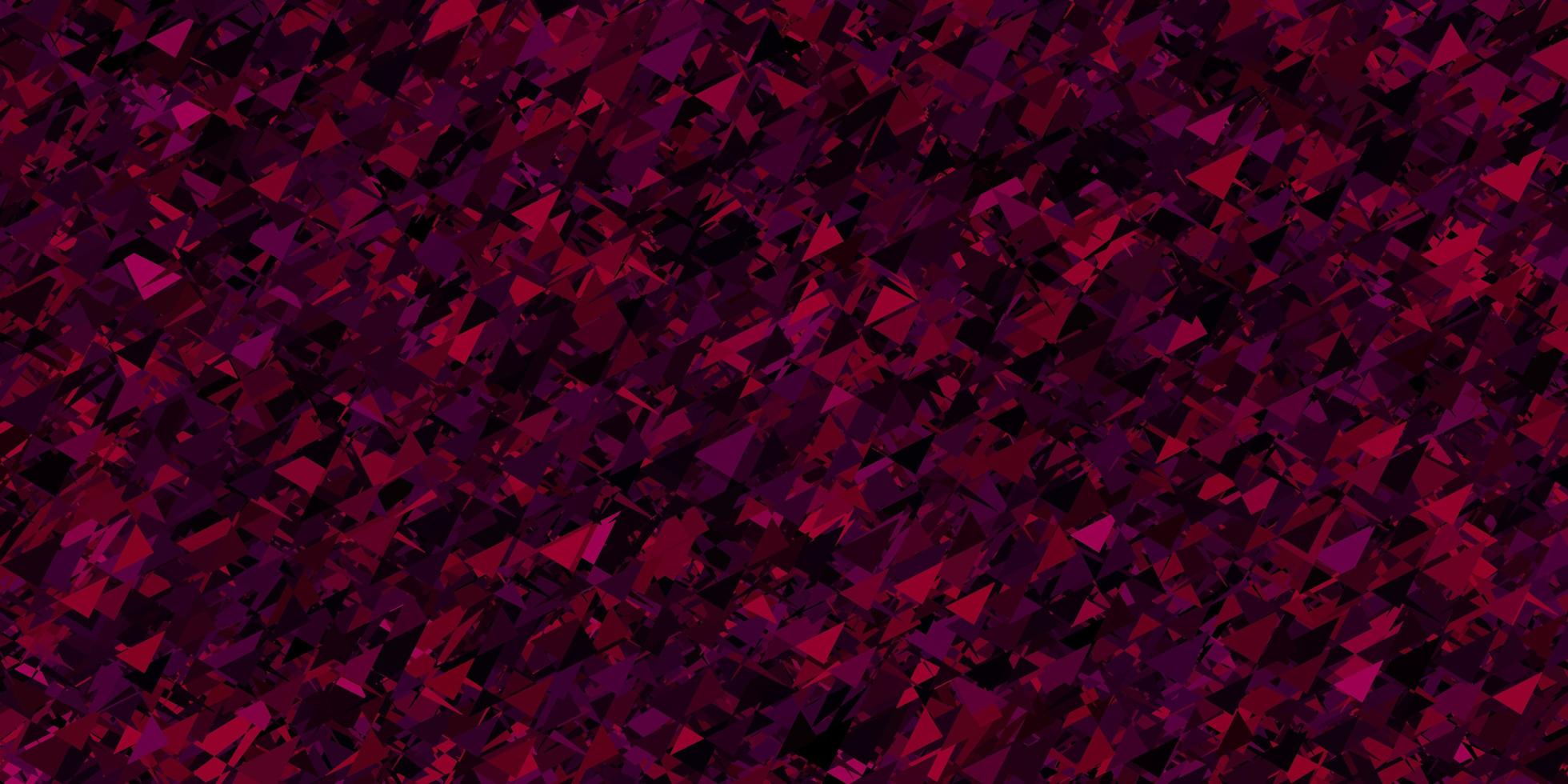 textura vector roxo escuro com triângulos aleatórios