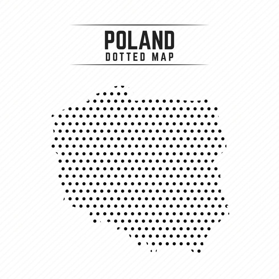 mapa preto simples da Polónia isolado no fundo branco vetor