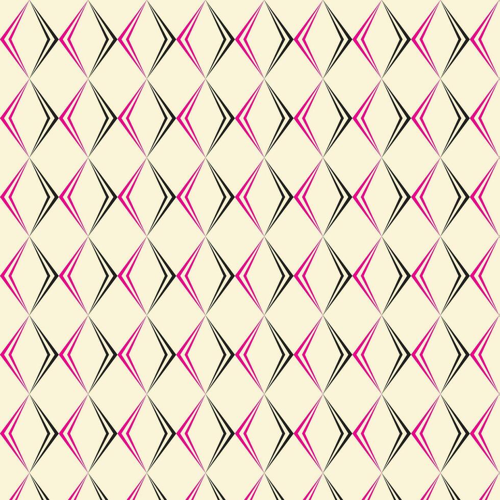 abstrato geométrico Preto Rosa losango padrão, perfeito para fundo, papel de parede vetor