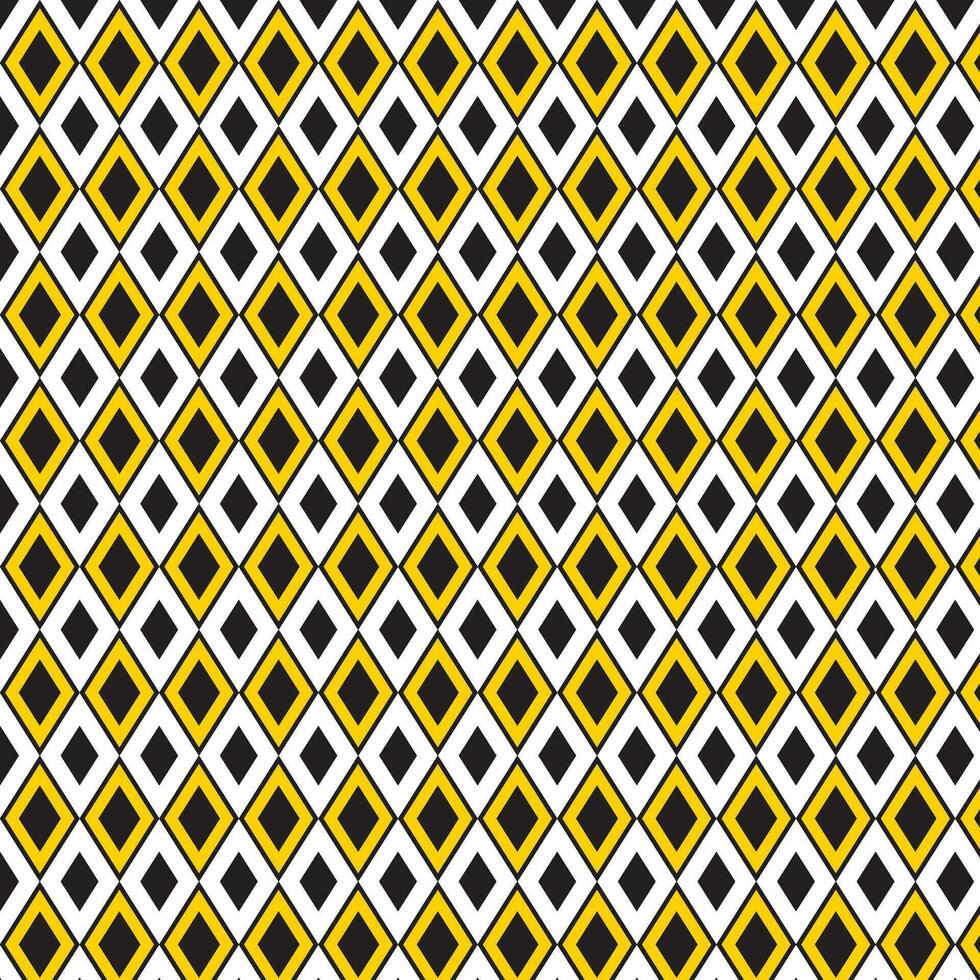 abstrato geométrico Preto amarelo losango padrão, perfeito para fundo, papel de parede vetor